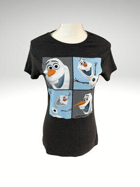 Disney Frozen Olaf Whimsical Smiling Graphic T-Shirt Girls XL Grey (SKU: 152G)